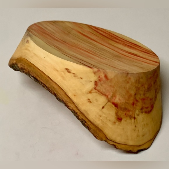 Hand Crafted Raw Edge Live Wood FLAMING BOX ELDER Bowl - Picture 9 of 16